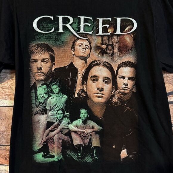 Creed Tour 2002 T-Shirt Medium Black Short Sleeve Double Sided Music Concert Tee - Picture 2 of 7